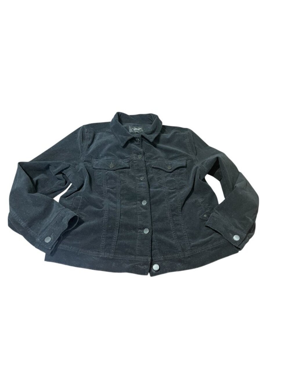 LIVERPOOL Women's Size XL Black Corduroy Classic Jacket Retail $119.00